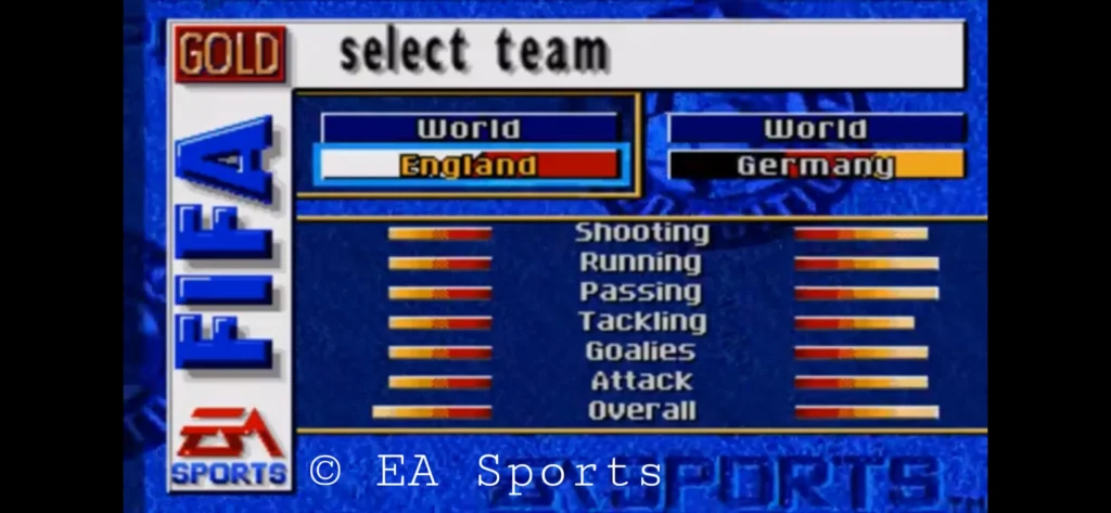 Fifa 97 Seleccionar equipo