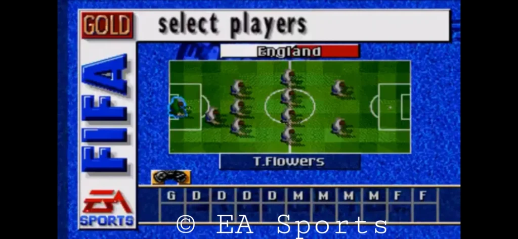 Fifa 97 seleccionar jugadores