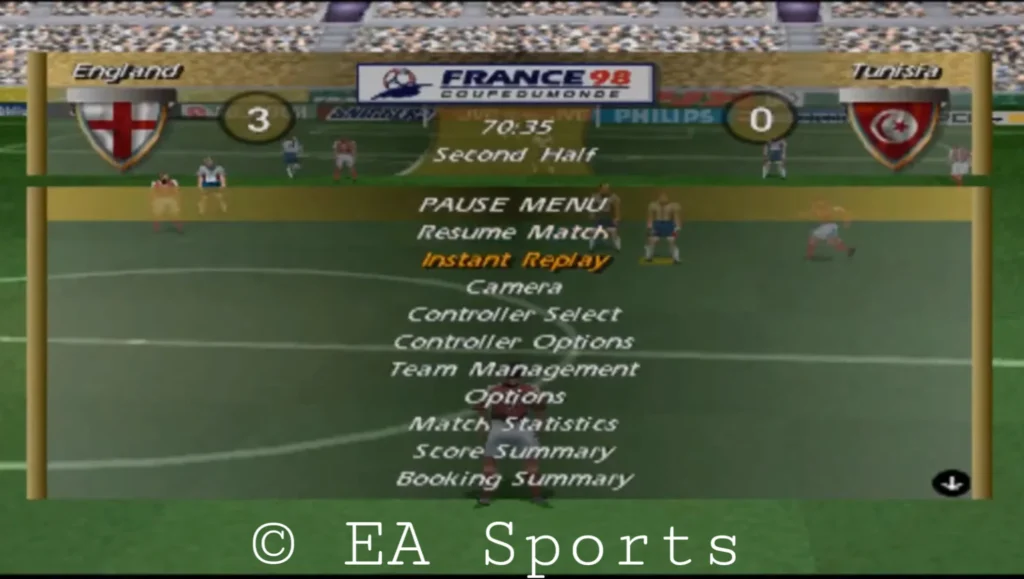 FIFA 98 Menu Entre tiempo