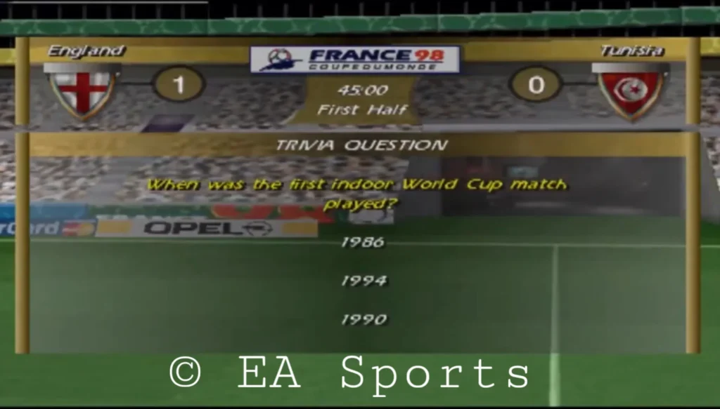 FIFA 98 Trivia