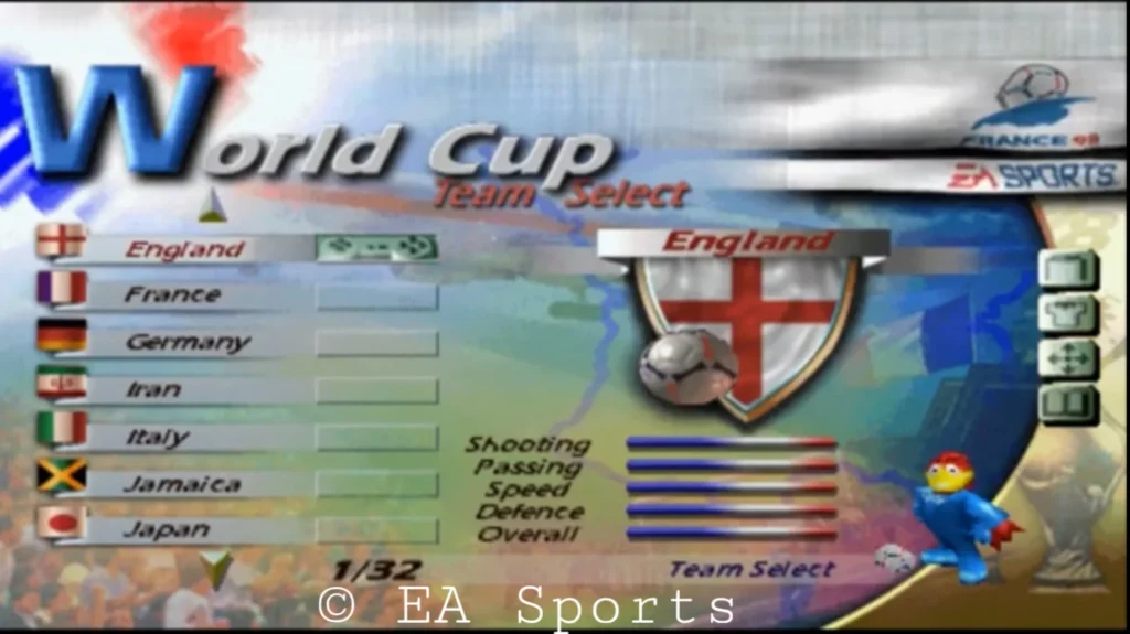 FIFA 98 seleccionar equipos mundial