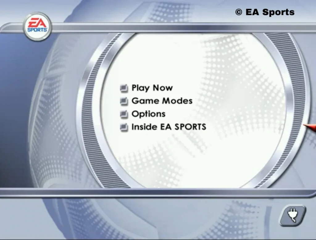 FIFA 2002 menu