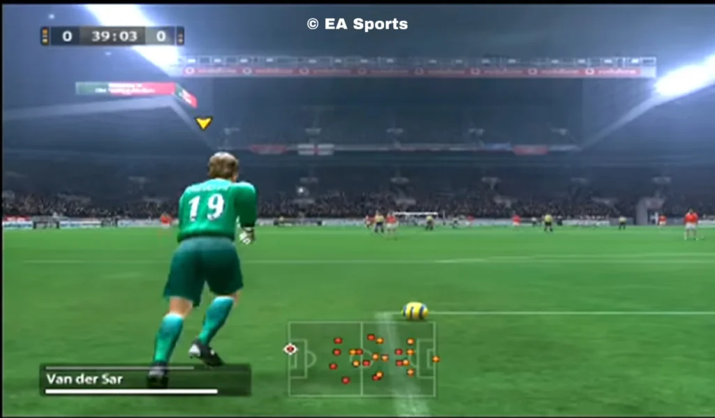 "FIFA 06 saque de arco Van der Sar"