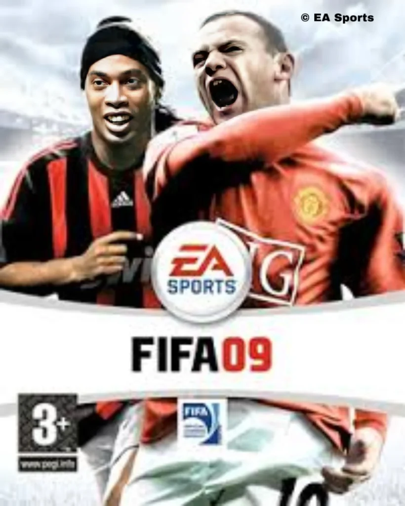 "Portada FIFA 09 Ronaldinho y Rooney Resto del mundo"