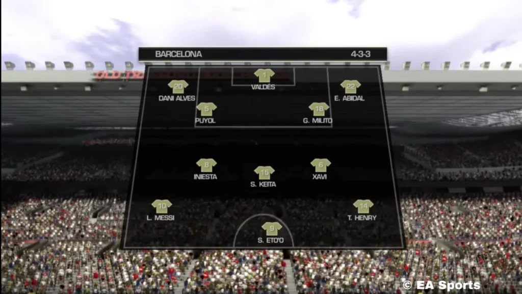 "FIFA 09 alineacion barcelona"