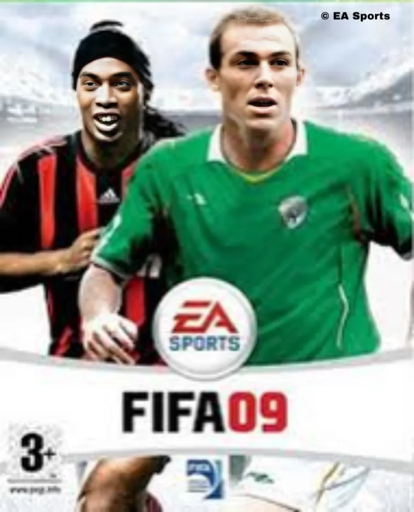 “Portada FIFA 09 Ronaldinho y Richard Dunne en Irlanda “