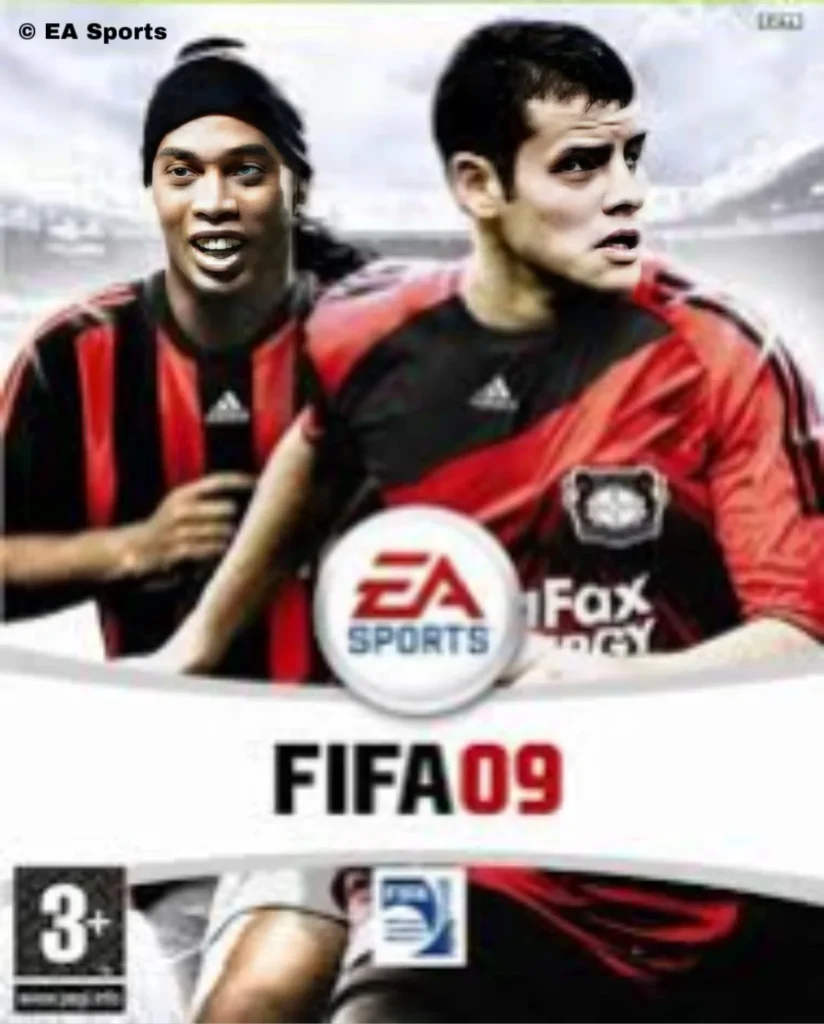 "Portada FIFA 09 Ronaldinho, Tranquillo Barnetta en Zuiza"