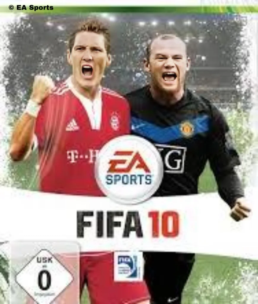 "Portada FIFA 10 Wayne Rooney y Bastian Schweinsteigernen Alemania"