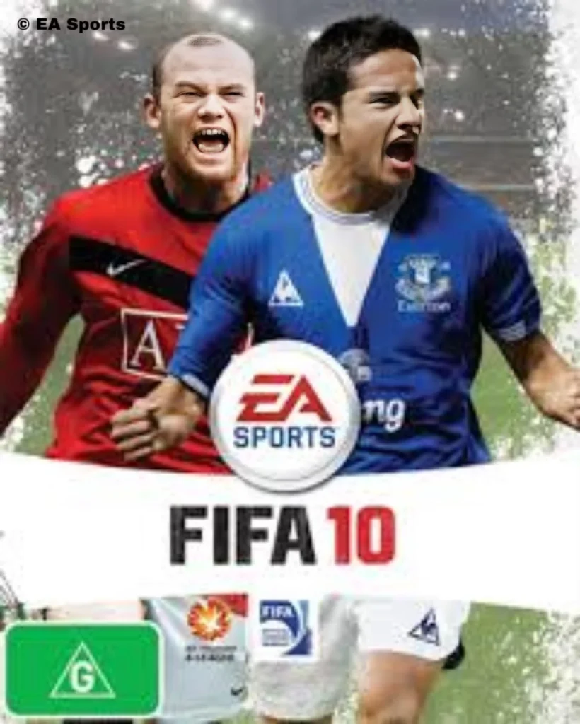 "Portada FIFA 10 Wayne Rooney y Tim Cahill en Australia"