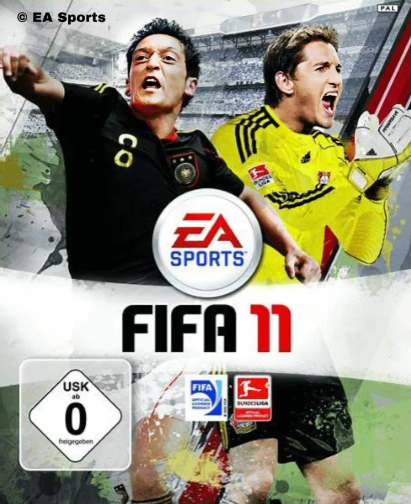 "Portada en Alemania de FIFA 11 Özil y René Adler"